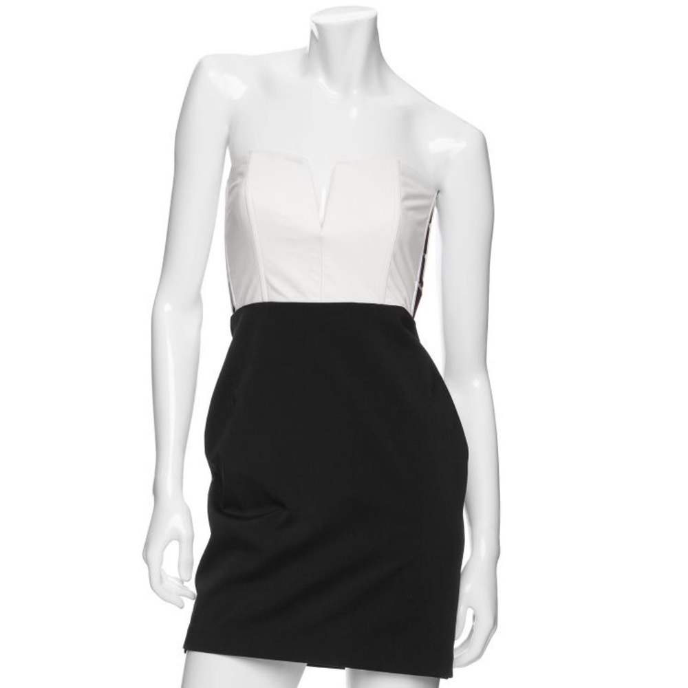 Mason Leather Black and White Dress